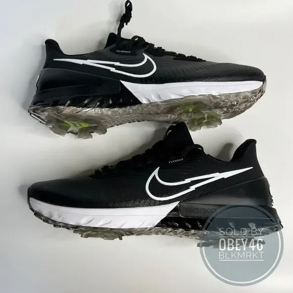 Nike Air Zoom Infinity Tour Flyknit Black White Golf Shoes CT0540-077 Sz 9.5